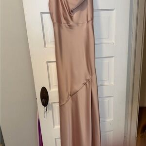 SORELLA VITA Strapless Satin Gown in Blush